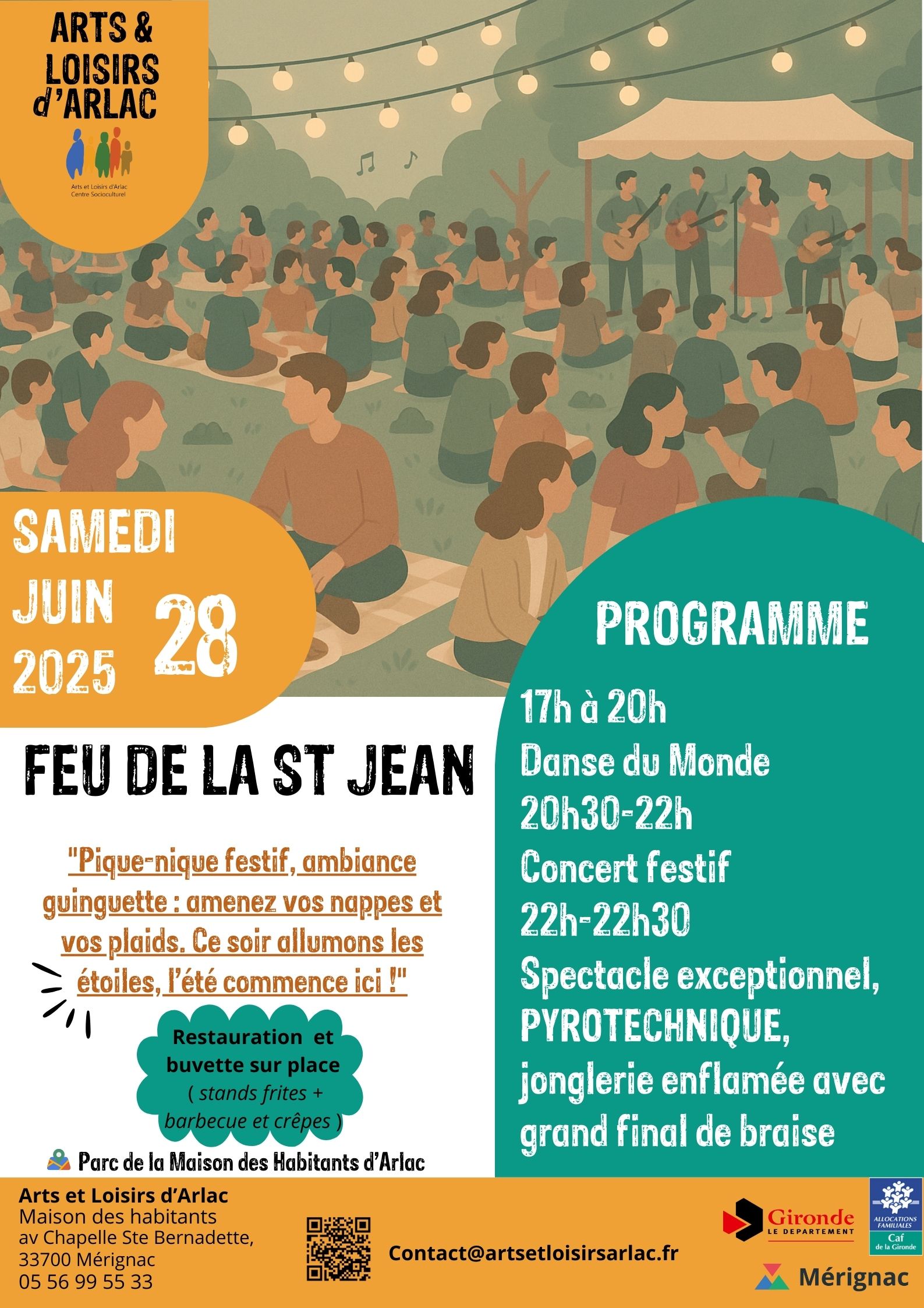 Lire la suite à propos de l’article « Manupilations » spectacle de feu et de pyrotechnie légère à Mérignac Arlac pour les feux de la st Jean 2025